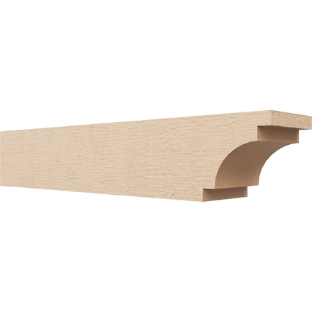 Ekena Millwork 6in. W x 6in. H x 32in. L Mediterranean Woodgrain TimberThane Rafter Tail, Primed Tan RFTUR06X06X32MEDRCPR